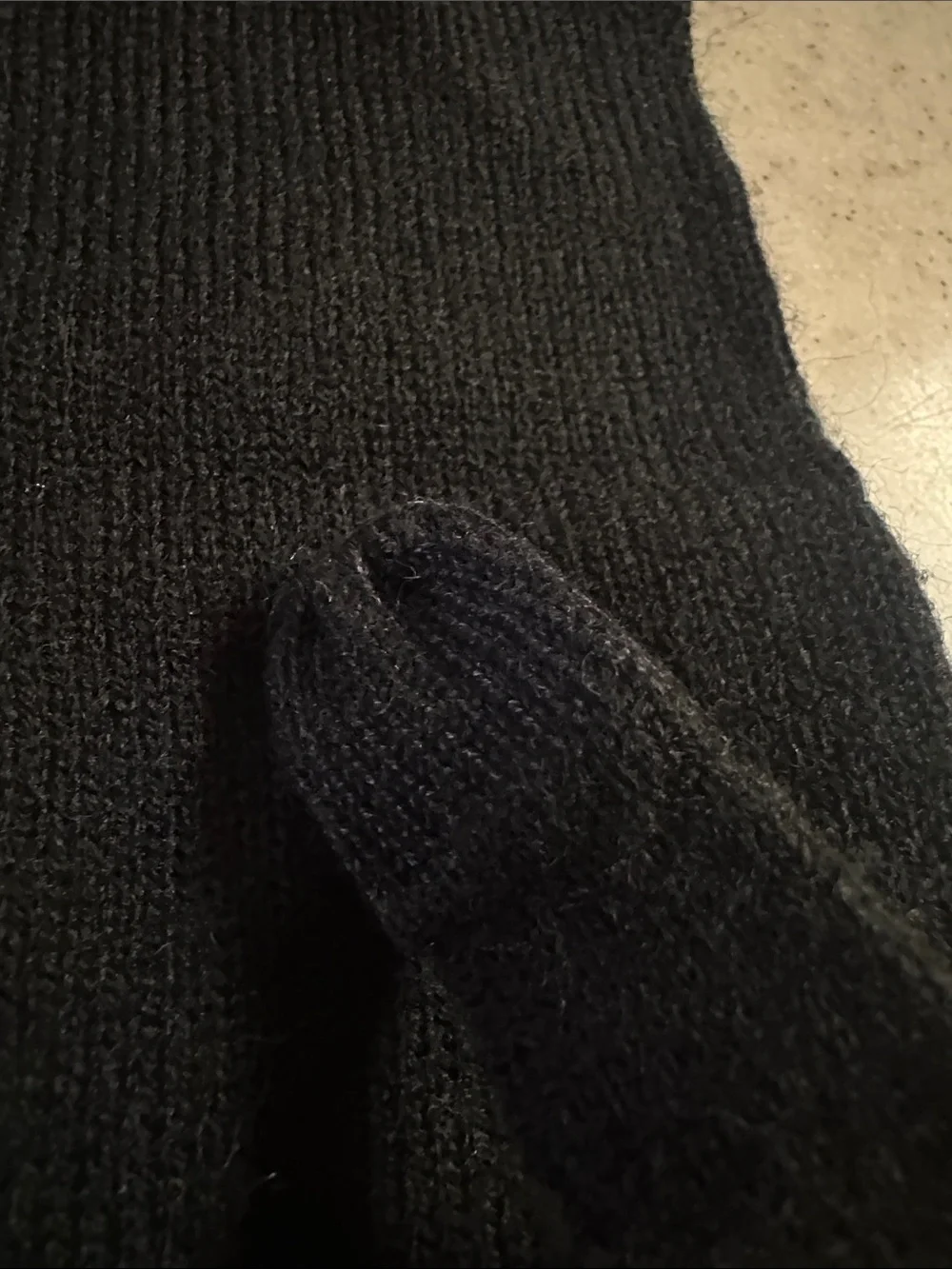 Banana Republic Black Five-Toe Gloves